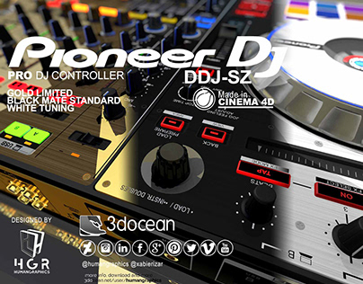 3D Realistic Pro DJ Controller Pioneer DDJ SZ
