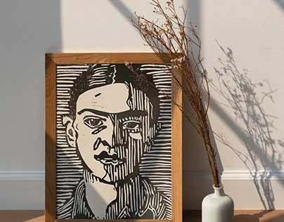 Frida Kahlo Linoleum