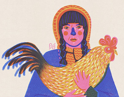 Girl with Chicken