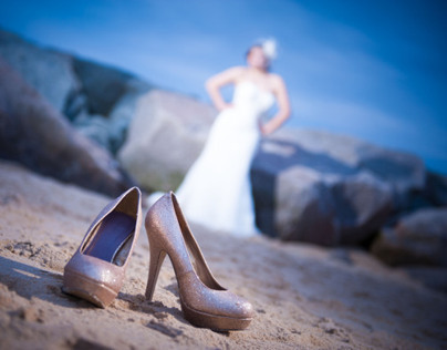 Bride and the Beach