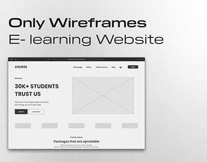 Online Learning Web Service - Based on Wireframes