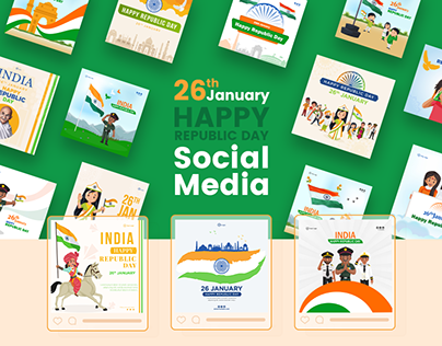 Indian Republic day | Character and banner design