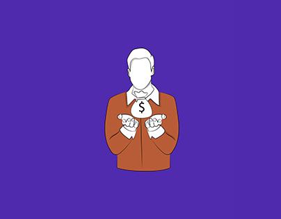 Purple And Orange Character App illustrations