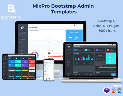 Bootstrap Admin Web App Templates with UI Framework