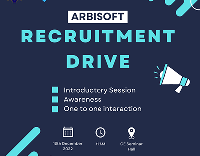 Arbisoft Recruitment Drive Poster