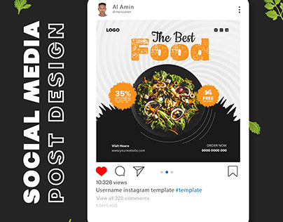 Food special offers for social media post design