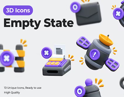 Empty State 3D Icons