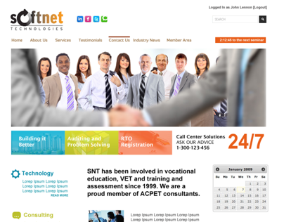 Softnet Technologies Template Design