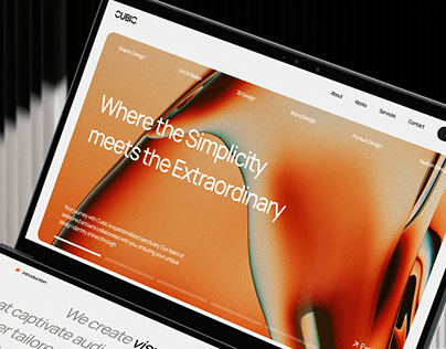 Landing Page for "CUBIC" digital design studio agency