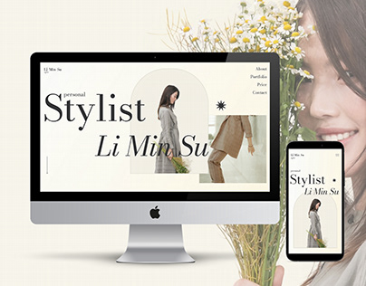 Stylist website concept - main page