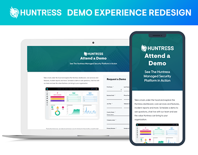 Huntress Demo Page Redesign