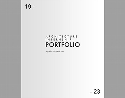 Architecture Internship Portfolio