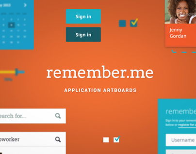 remember.me - Application Artboards (Free PSD)