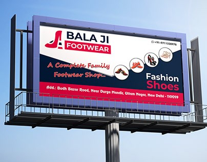 BALA JI Footwear Banner Design