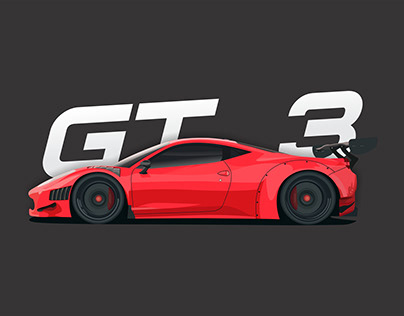 Ferrari GT 3 458 vector car