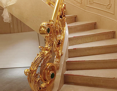 gilded spiral staircase