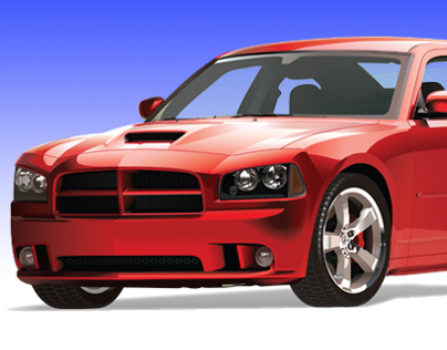 Vector Drawing of a Dodge Charger