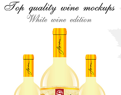 Top quality white&red-wine mockups/embalagens