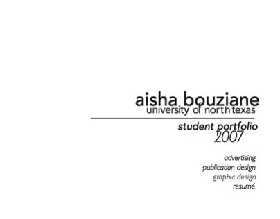 Student Portfolio, 2007