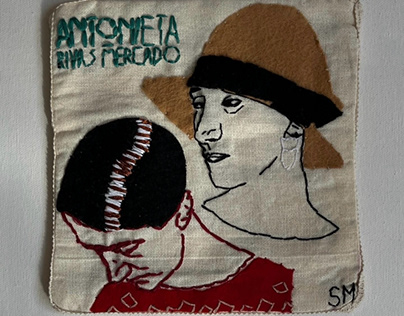 Project thumbnail - Bordado a mano sobre manta Antonieta Rivas Mercado