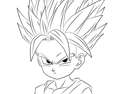 easy gohan drawings