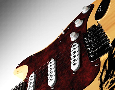 Guitarra Fender Stratocaster 3D