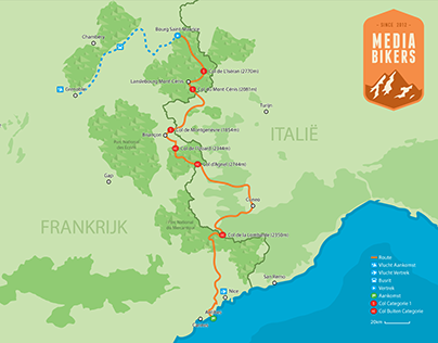Media Bikers Route Map