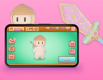 Candy Fighters Mobile Game Interface Concept