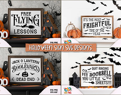 Halloween Sign SVG Designs