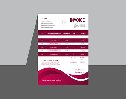 invoice design tamplate