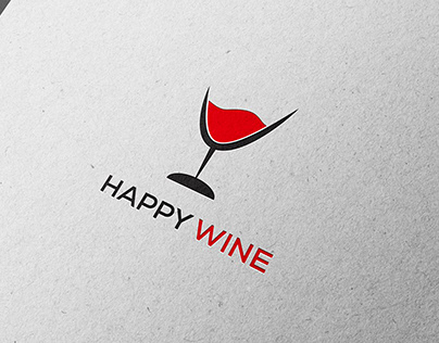 Happy Wine Logo Design