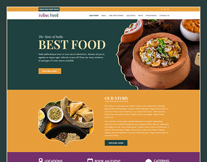 Indian Food Website Design