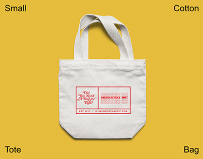 Say no to plastic - tote mock up