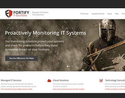 Fortify IT Solutions Logo and Responsive Website