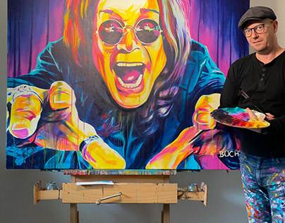 Ozzy popart painting