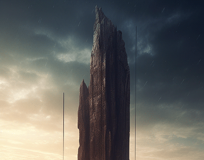 monoliths in alien desert