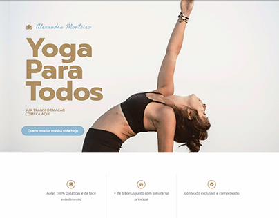 Página de Vendas - Yoga Alexandra Monteiro