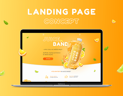 Landinge page design for Juice Band