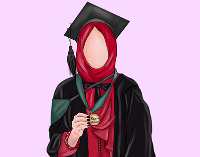 illustration of the graduating student