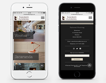 Tailored Flooring website design