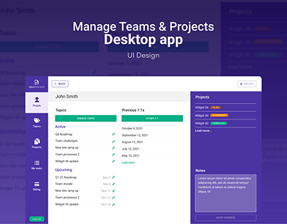 Project Management Desktop App