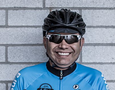 Cyclists portrait