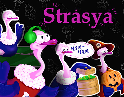 Strasya. Stickers. Illustrations