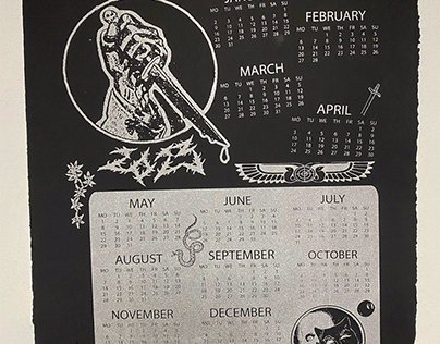 Calendar 2023 Screen Printed