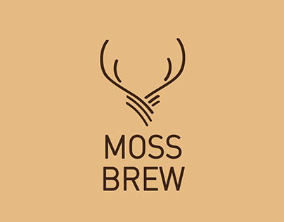 Moss brew. Craft beer logotype.