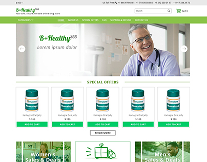 Online Pharmacy (Web Design - Logo design)