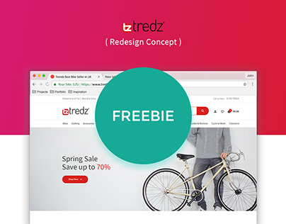 (FREEBIE) Tredz: E-Commerce Website Redesign Concept