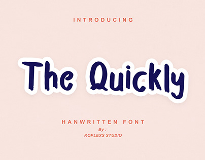 The Quickly - Playful Handwritten Font