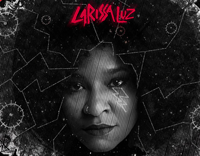 Material gráfico de divulgação para cantora Larissa Luz