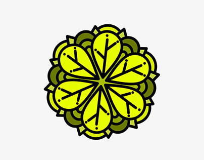 Logo or Symbol of Green Leaves Ornament
